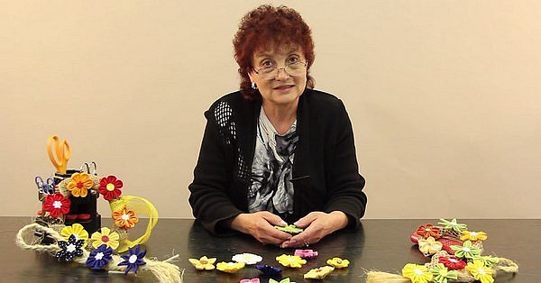 Kanzashi - textilní  kytičky