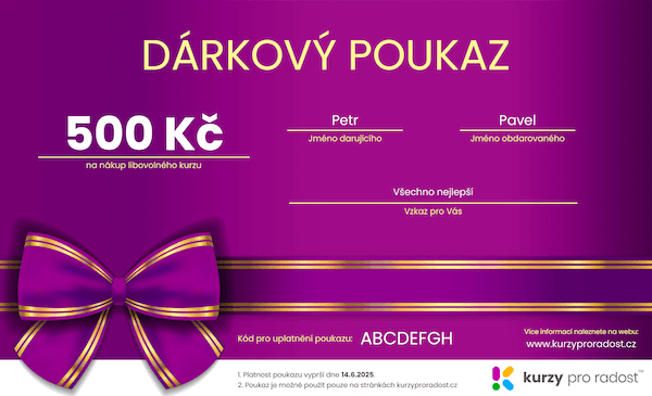 Dárkový poukaz v hodnotě 500 Kč